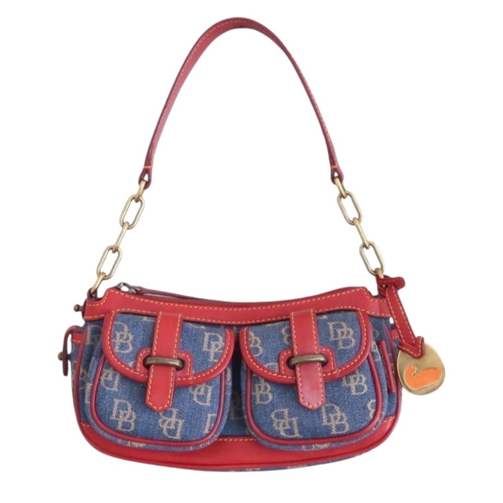 Dooney & Bourke Deinm Red and Blue Shoulder Bag